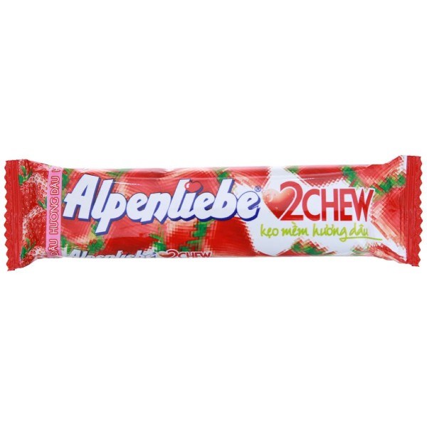 Kẹo mềm Alpenliebe 2Chew hương dâu thanh 24.5g (từ 3 tuổi)