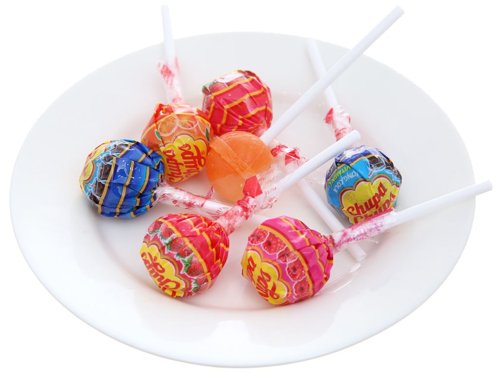 Kẹo mút Chupa Chups hương trái cây gói 100g 4