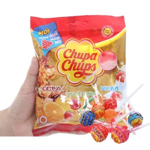 Kẹo mút Chupa Chups hương trái cây hỗn hợp gói 100g