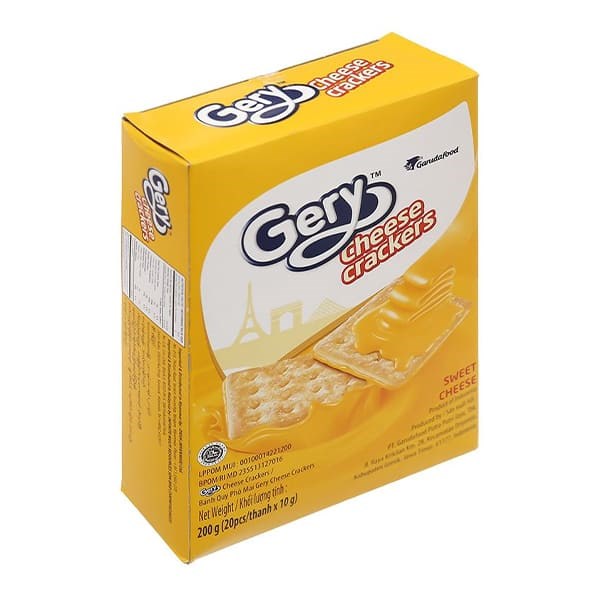 Bánh quy Gery Cheese Crackers vị phô mai hộp 200g (từ 3 tuổi) - AVAKids.com