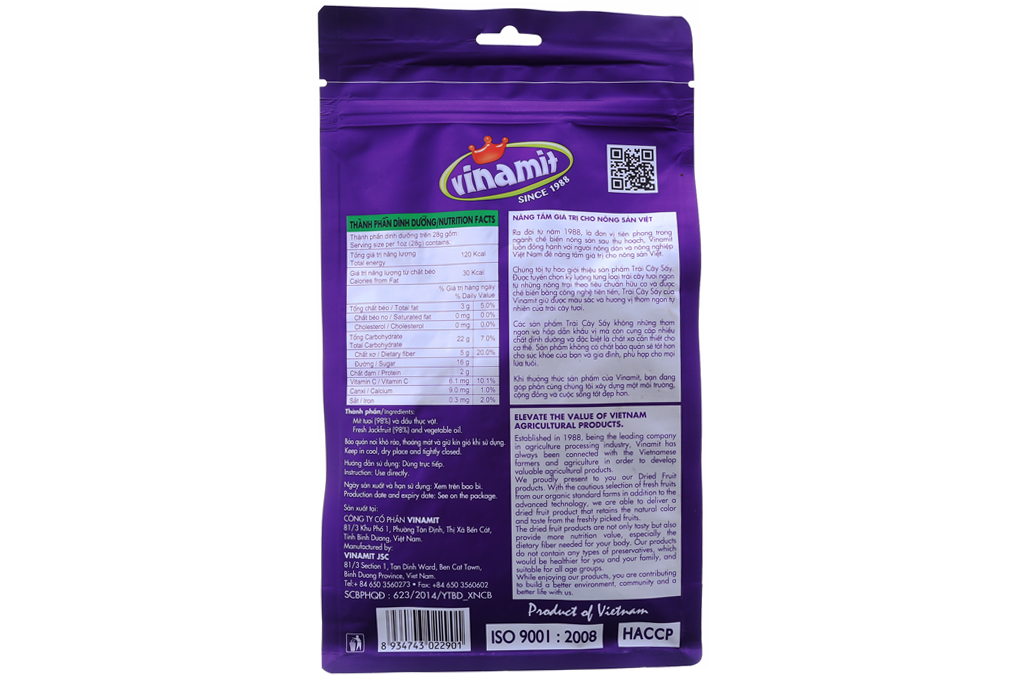 Mít sấy Vinamit gói 250g