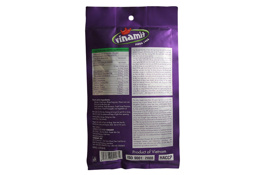 Trái cây sấy Vinamit gói 100g