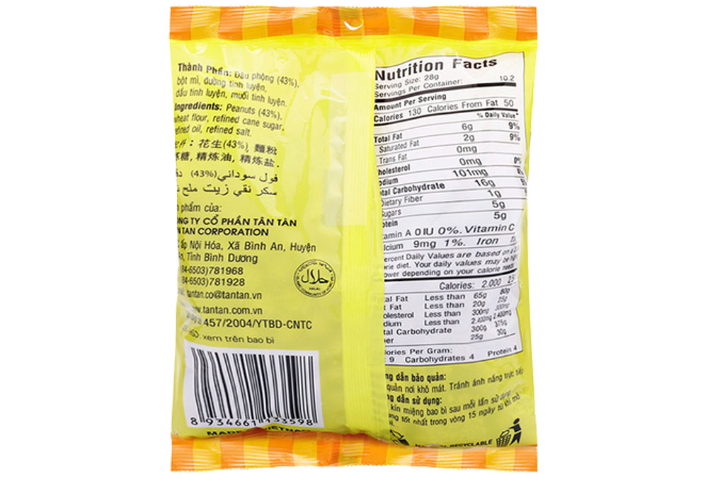 Đậu phộng da cá Tân Tân gói 285g