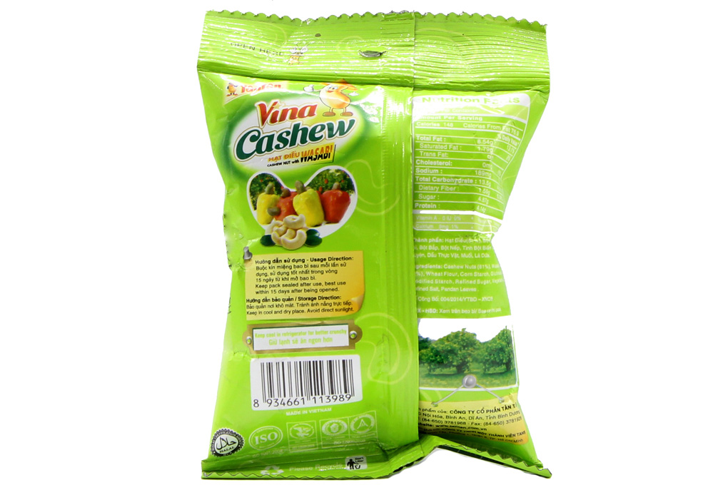 Hạt điều vị Wasabi gói 40g