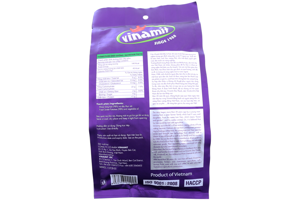 Khoai lang sấy Vinamit gói 250g