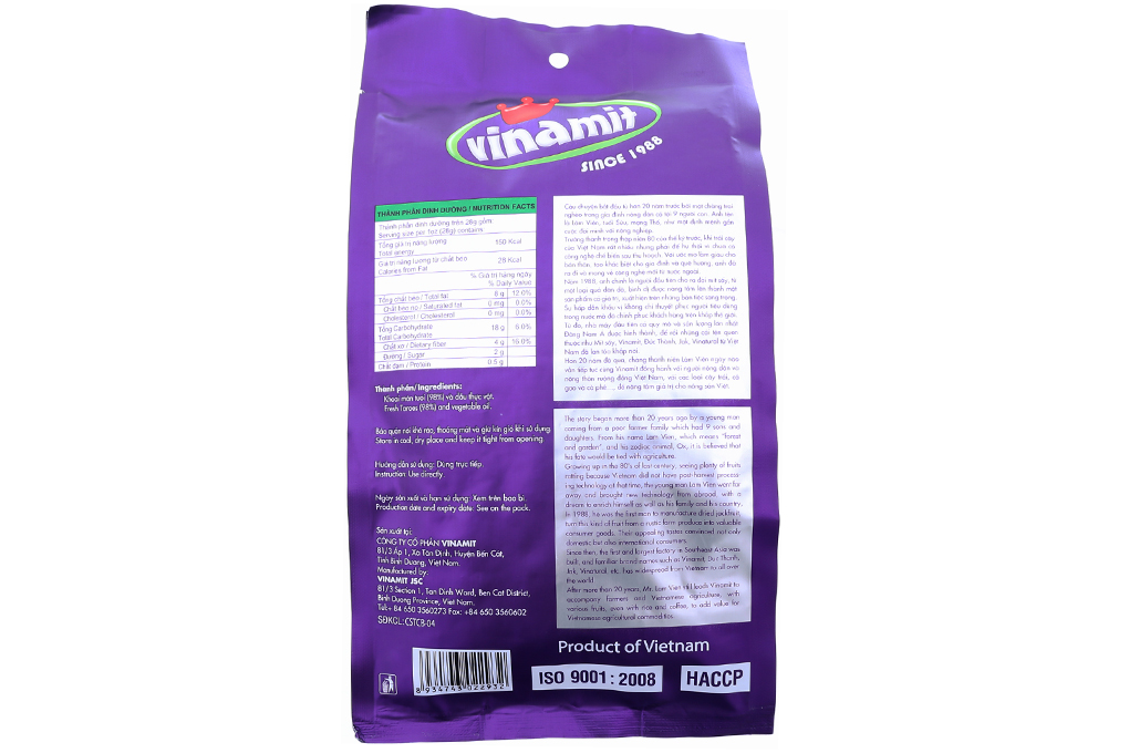 Khoai môn sấy Vinamit gói 250g