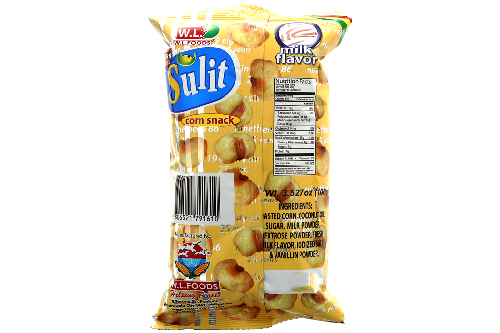 Bắp rang vị sữa Sulit hộp 100g