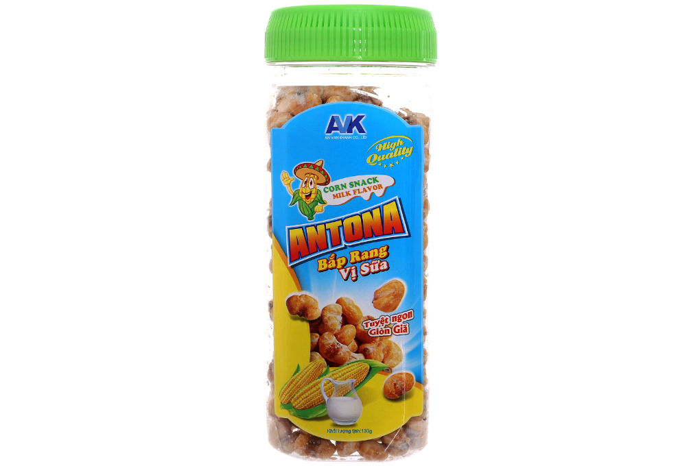 Bắp rang Antona vị sữa hũ 130g