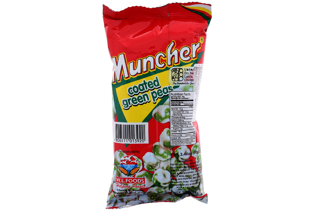 Đậu Hà Lan Muncher vị Bò cay gói 70g