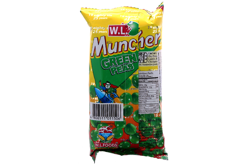 Đậu Hà Lan vị tự nhiên Muncher gói 70g