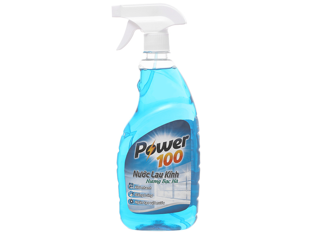 Nước lau kính Power100 hương bạc hà chai 580ml 5