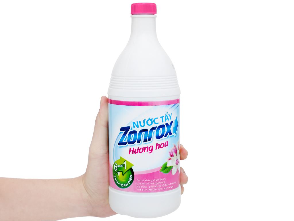 Nước tẩy Zonrox hương hoa chai 1 lít 6