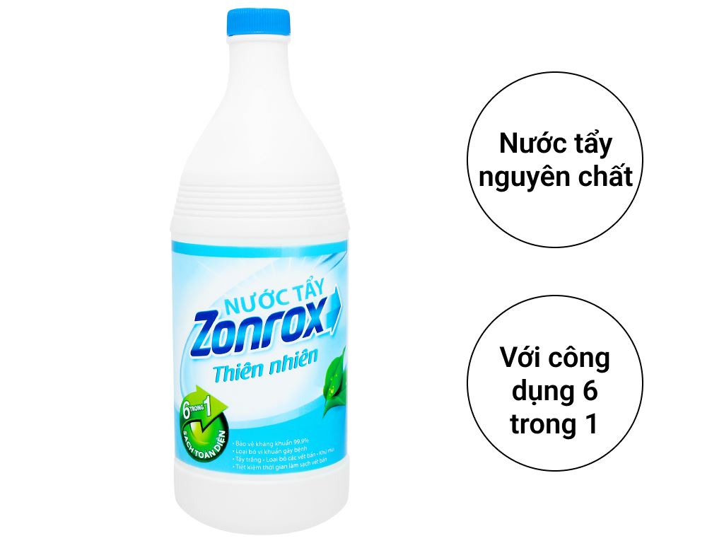 Nước tẩy Zonrox thiên nhiên chai 1 lít 2