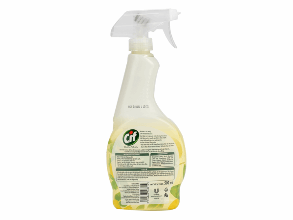 Nước lau bếp Cif thiên nhiên hương chanh và baking soda chai 500ml 7