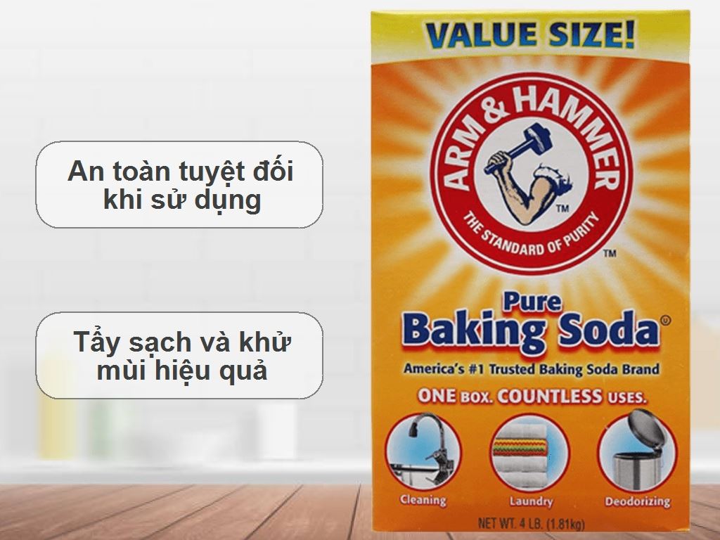 Bột Baking Soda đa năng Arm & Hammer hộp 1.81kg 2