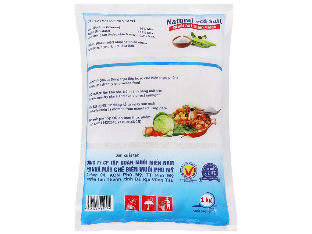 Muối hạt tự nhiên Sosal Group 1kg giá tốt tại Bách hoá XANH