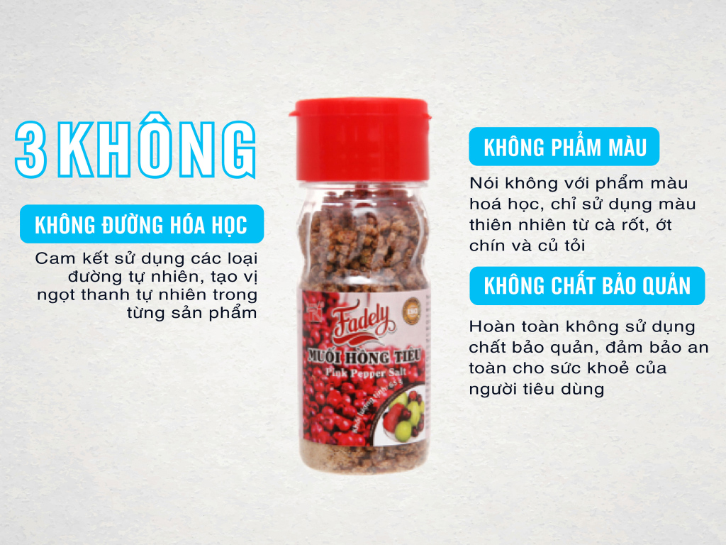 Muối hồng tiêu Fadely hũ 65g 2