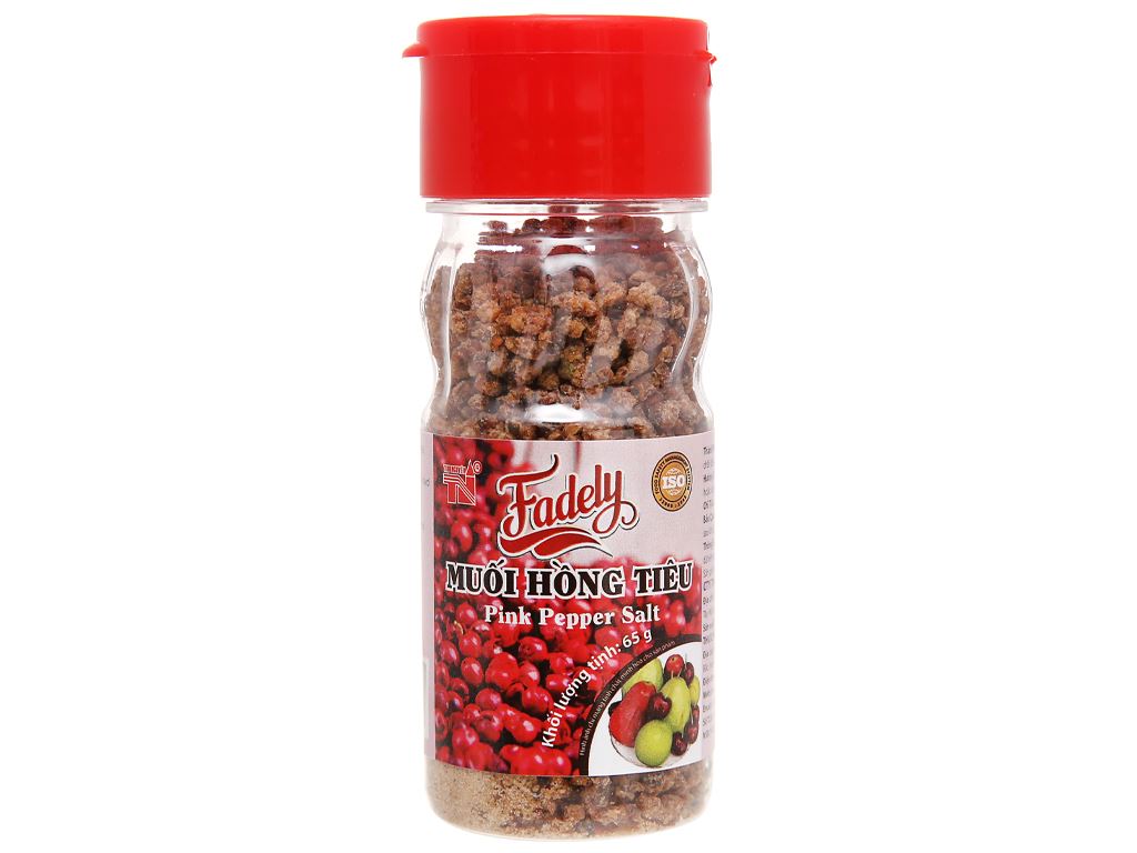 Muối hồng tiêu Fadely hũ 65g 1