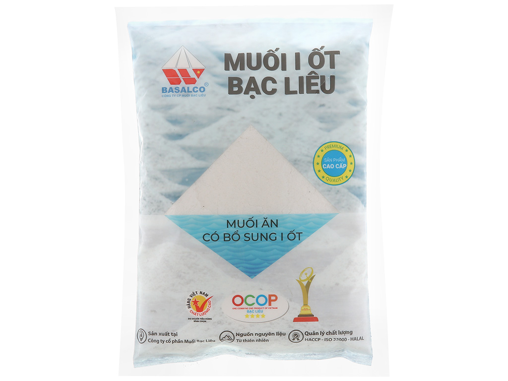 Muối I-ốt Bạc Liêu cao cấp gói 500g 1