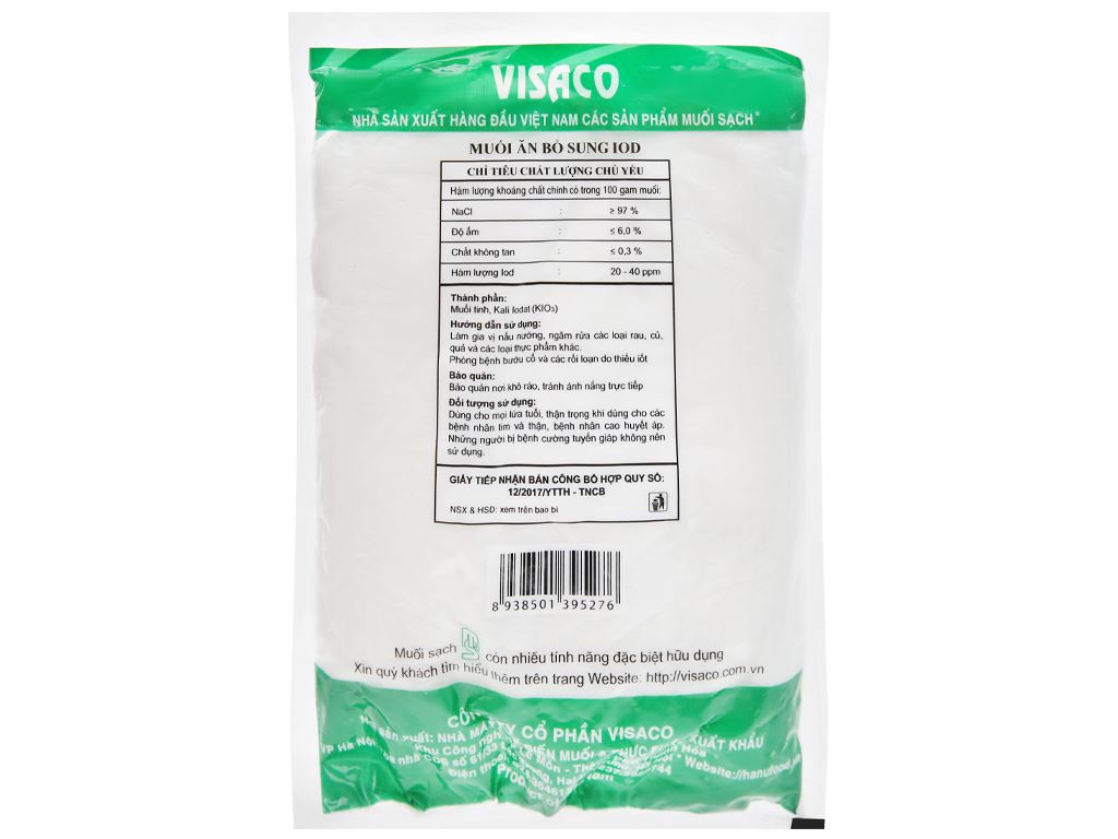 Muối sạch Visaco 777 gói 700g 3