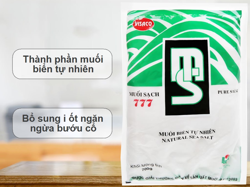 Muối sạch Visaco 777 gói 700g 2