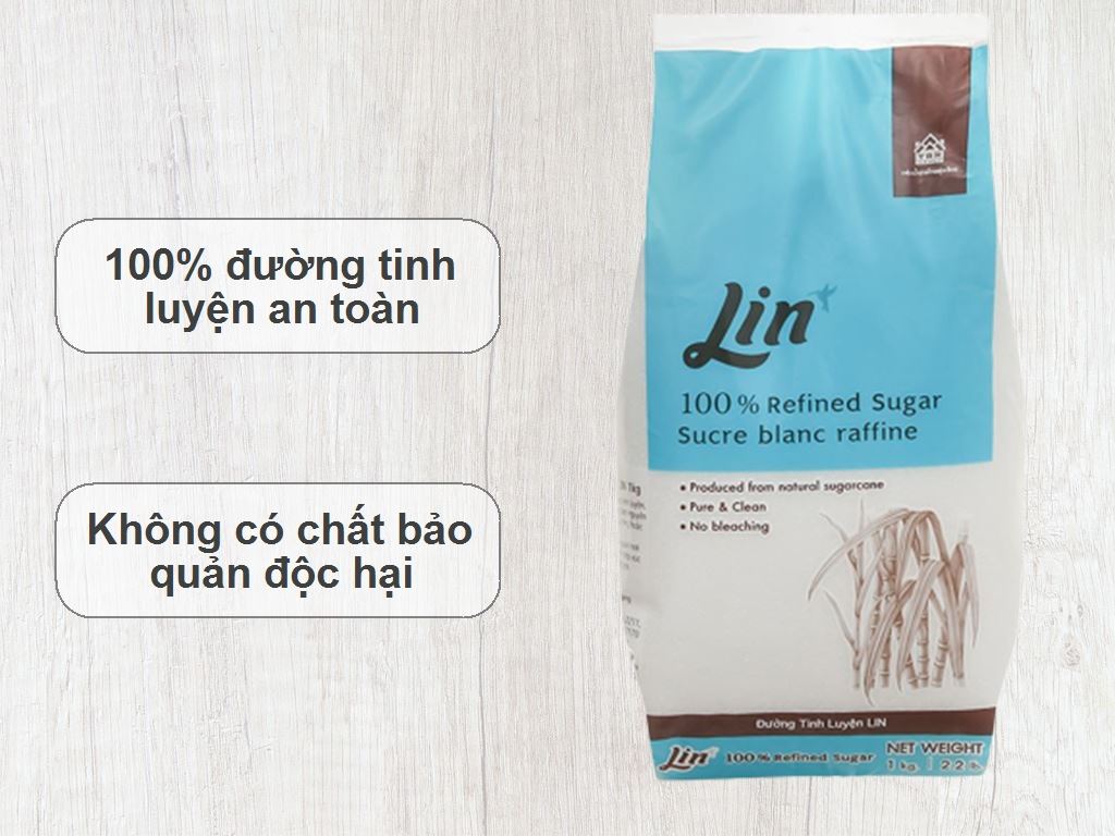 Đường tinh luyện LIN gói 1kg 2