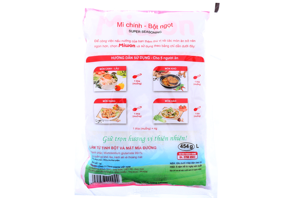 Bột ngọt Miwon gói 454g