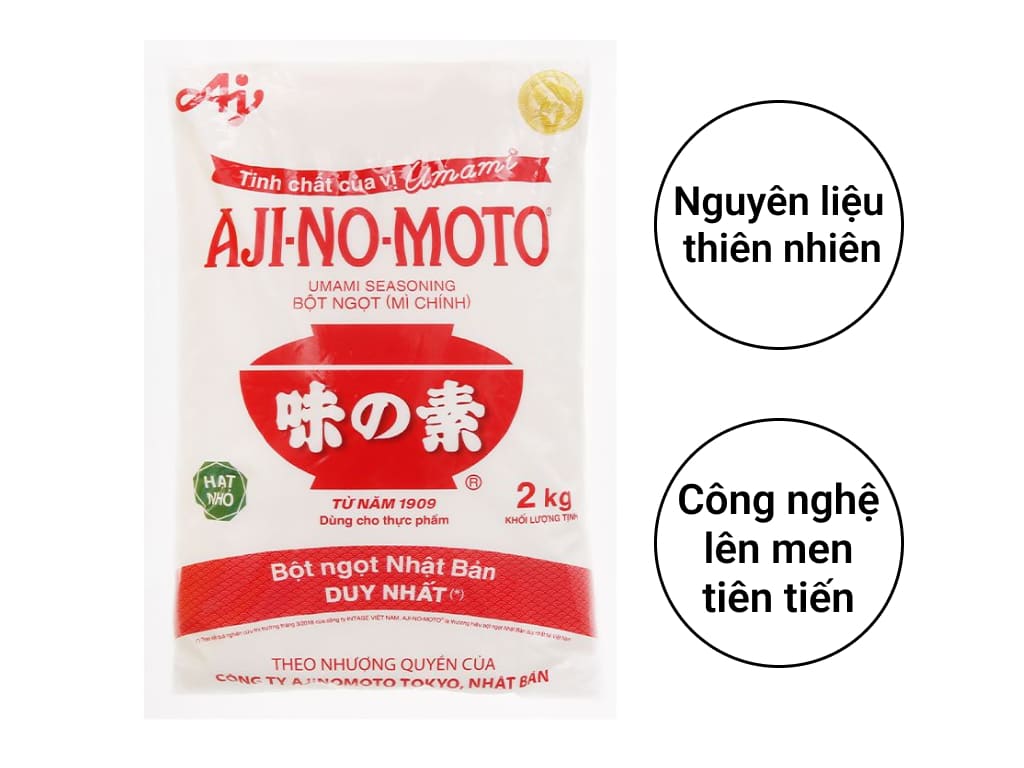 Bột ngọt hạt nhỏ Ajinomoto gói 2kg 2