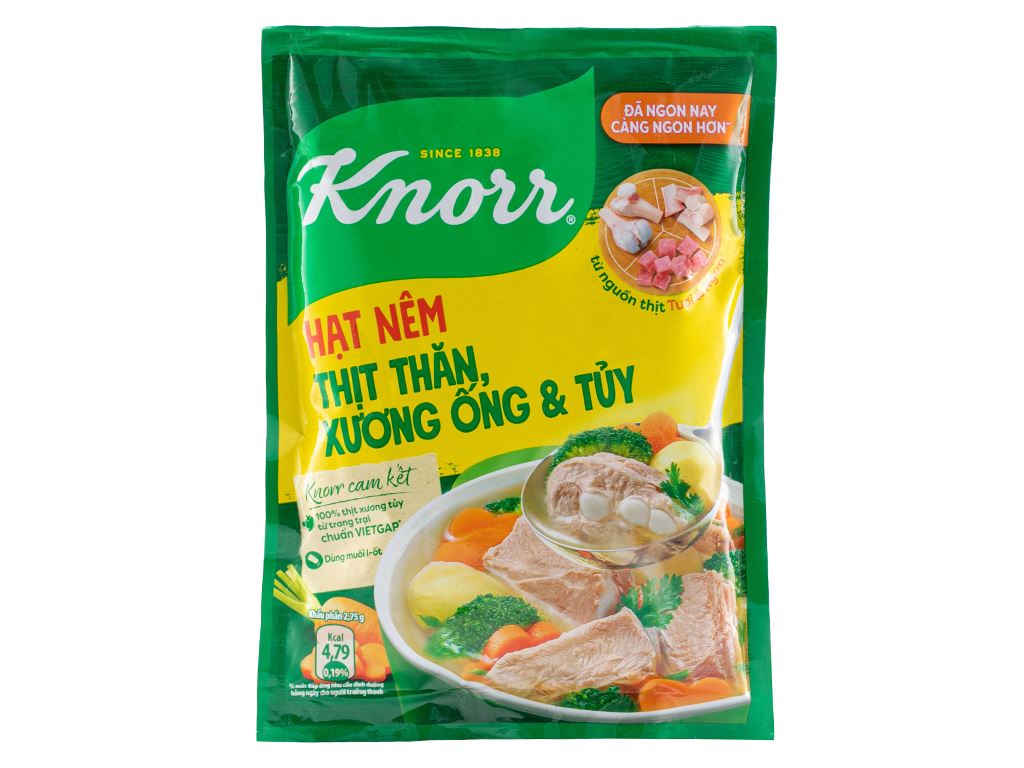 Hạt nêm thịt thăn, xương ống, tủy Knorr gói 170g 1