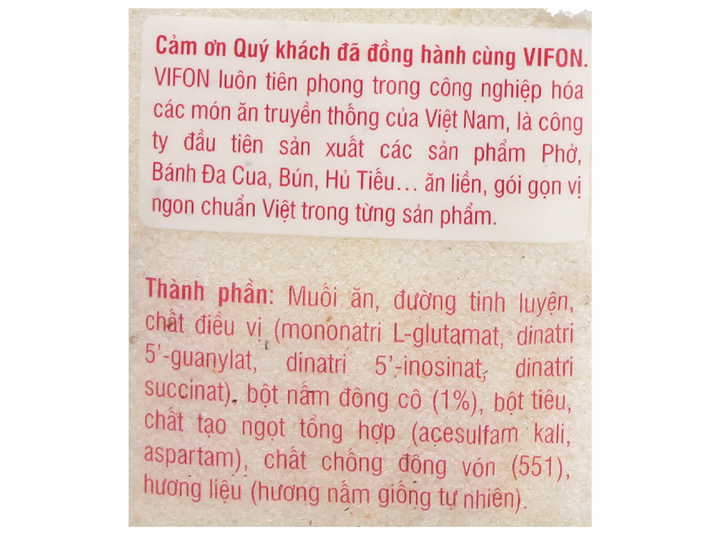 Bột canh nấm Vifon gói 200g 4