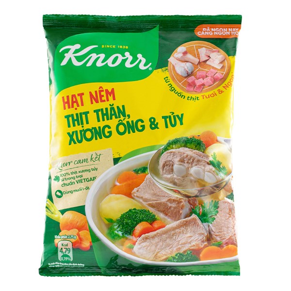 Hạt nêm Knorr thịt thăn, xương ống, tủy gói 900g - AVAKids.com