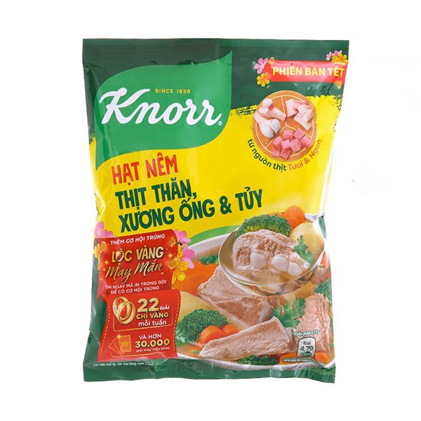 Hạt nêm Knorr thịt thăn, xương ống, tủy gói 400g - AVAKids.com