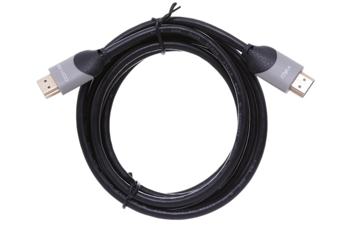 Cáp HDMI 2.0 Tròn 2m eValu DS201-WB Màu Đen