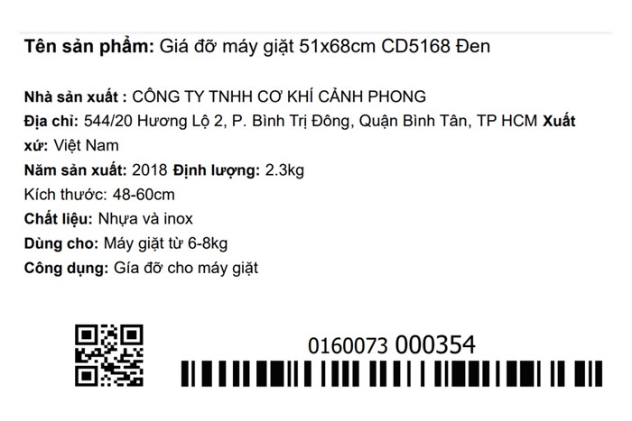 Chân đế máy giặt, tủ lạnh 300kg 51x68cm CD5168 Đen Màu Đen