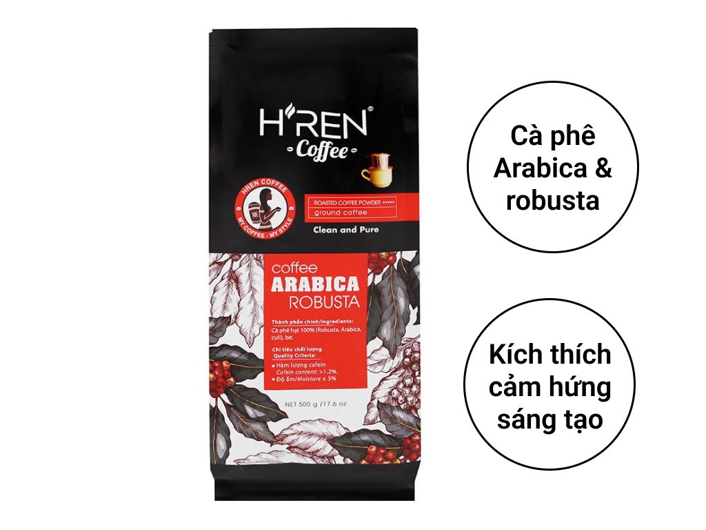 Cà phê H"ren Arabica Robusta 500g 2