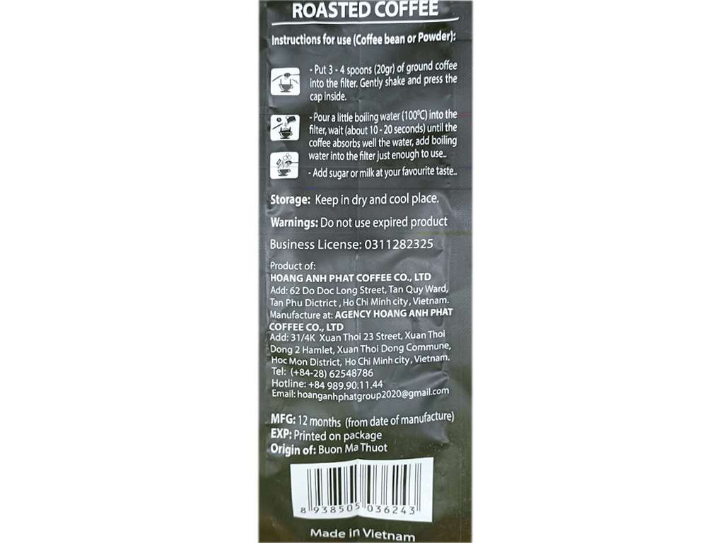 Cà phê H"ren Arabica Robusta 500g 5