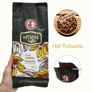 Cà phê rang xay H'ren Robusta 500g