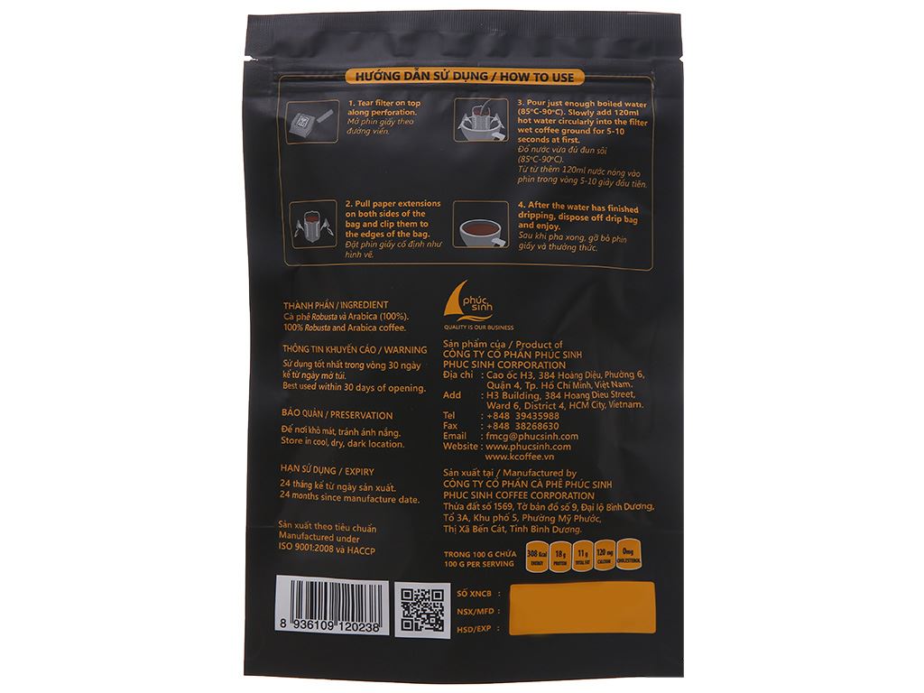 Cà phê phin giấy K Coffee Filter 50g 4