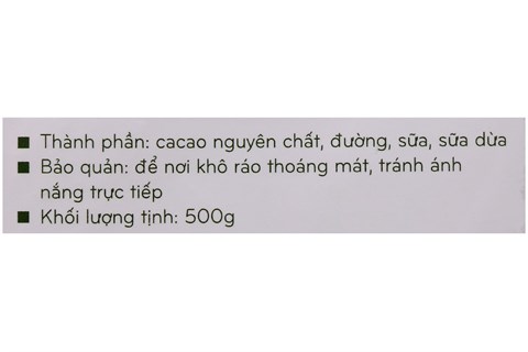Bột cacao sữa dừa Greend Food 500g