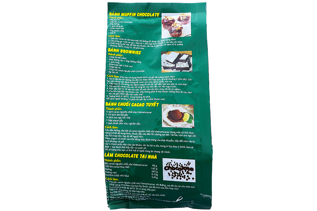 Cacao nguyên chất không đường Việt Nam Cacao gói 300g