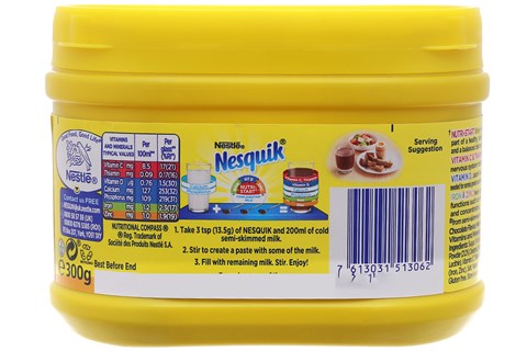 Bột dinh dưỡng Nestle Nesquik hương Socola hộp 300g