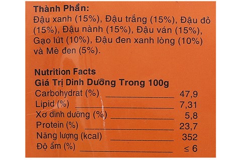 Bột ngũ cốc 8 loại hạt gói 500g