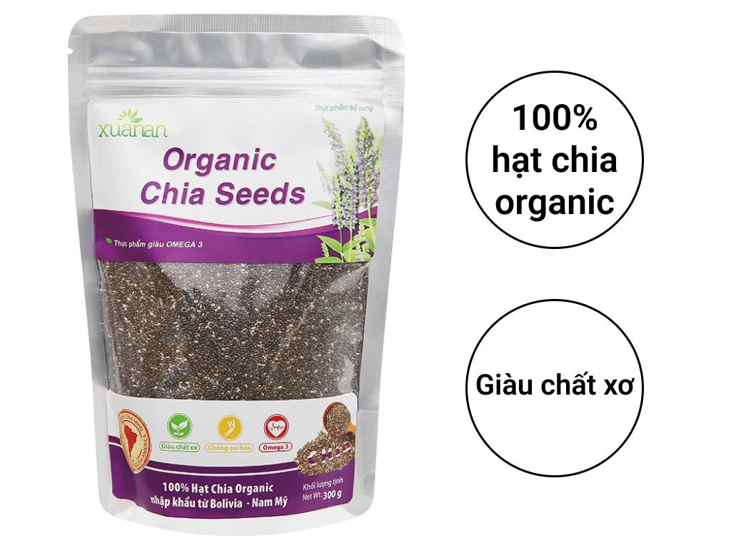 Hạt chia organic Xuân 300g túi 2