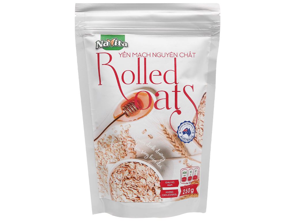 Yến mạch nguyên chất Navita Rolled Oats gói 250g 1