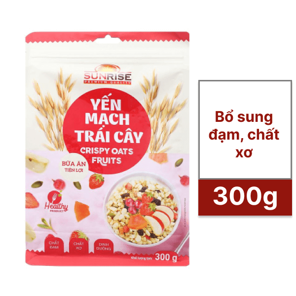 Yến mạch trái cây Sunrise bịch 300g