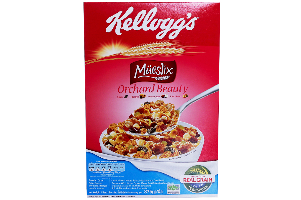 Ngũ cốc dinh dưỡng Kellogg's Mueslix Orchard Beauty hộp 375g