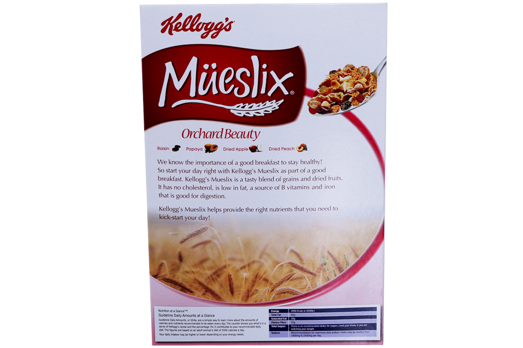 Ngũ cốc dinh dưỡng Kellogg's Mueslix Orchard Beauty hộp 375g