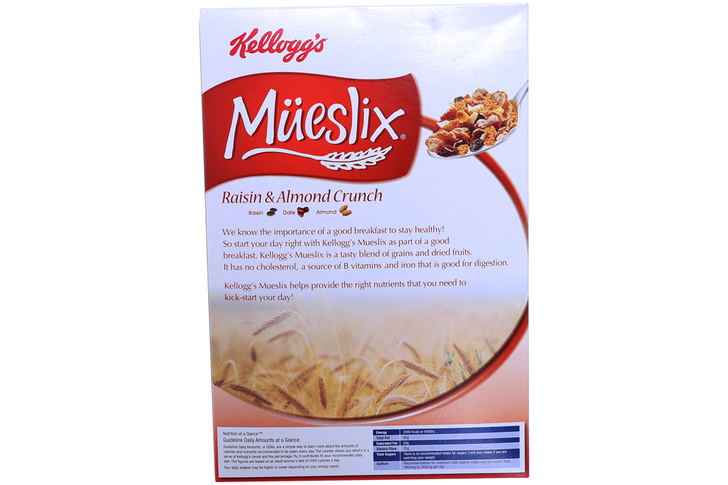 Ngũ cốc dinh dưỡng Kellogg's Mueslix Raisin Almond hộp 375g