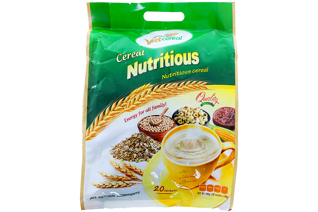 Ngũ cốc dinh dưỡng Việt Ngũ Cốc gói 30g (bịch 20 gói)