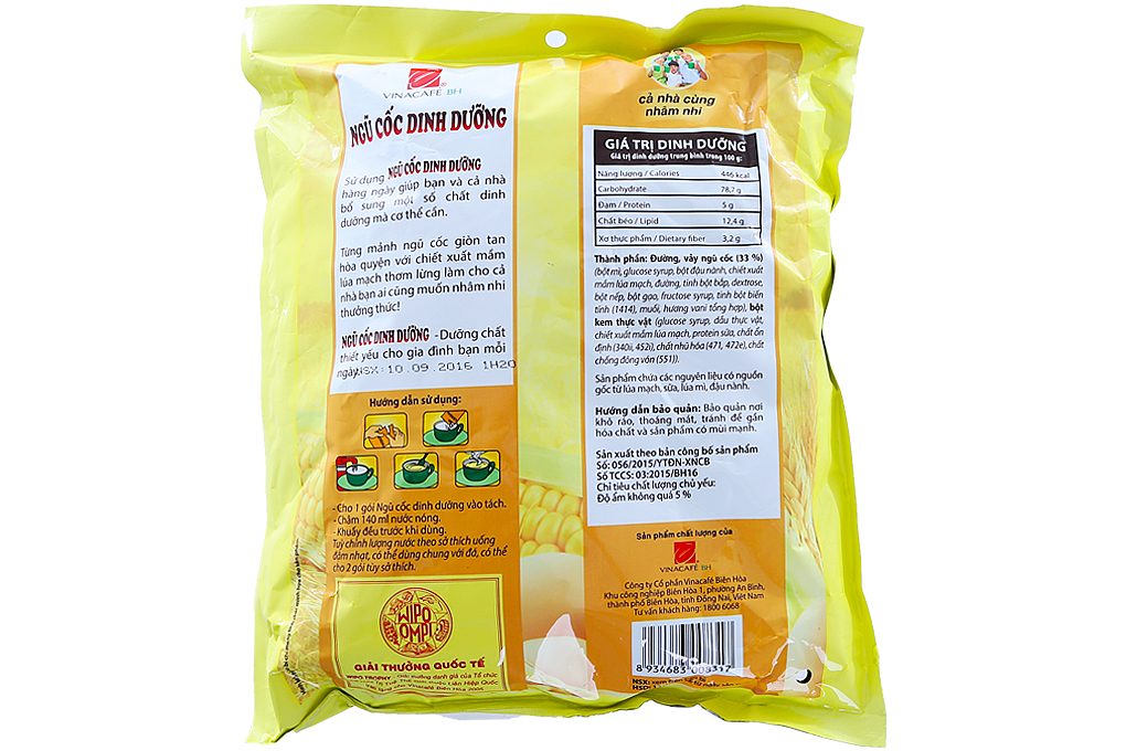 Ngũ cốc dinh dưỡng Vinacafe gói 25g (bịch 20 gói)